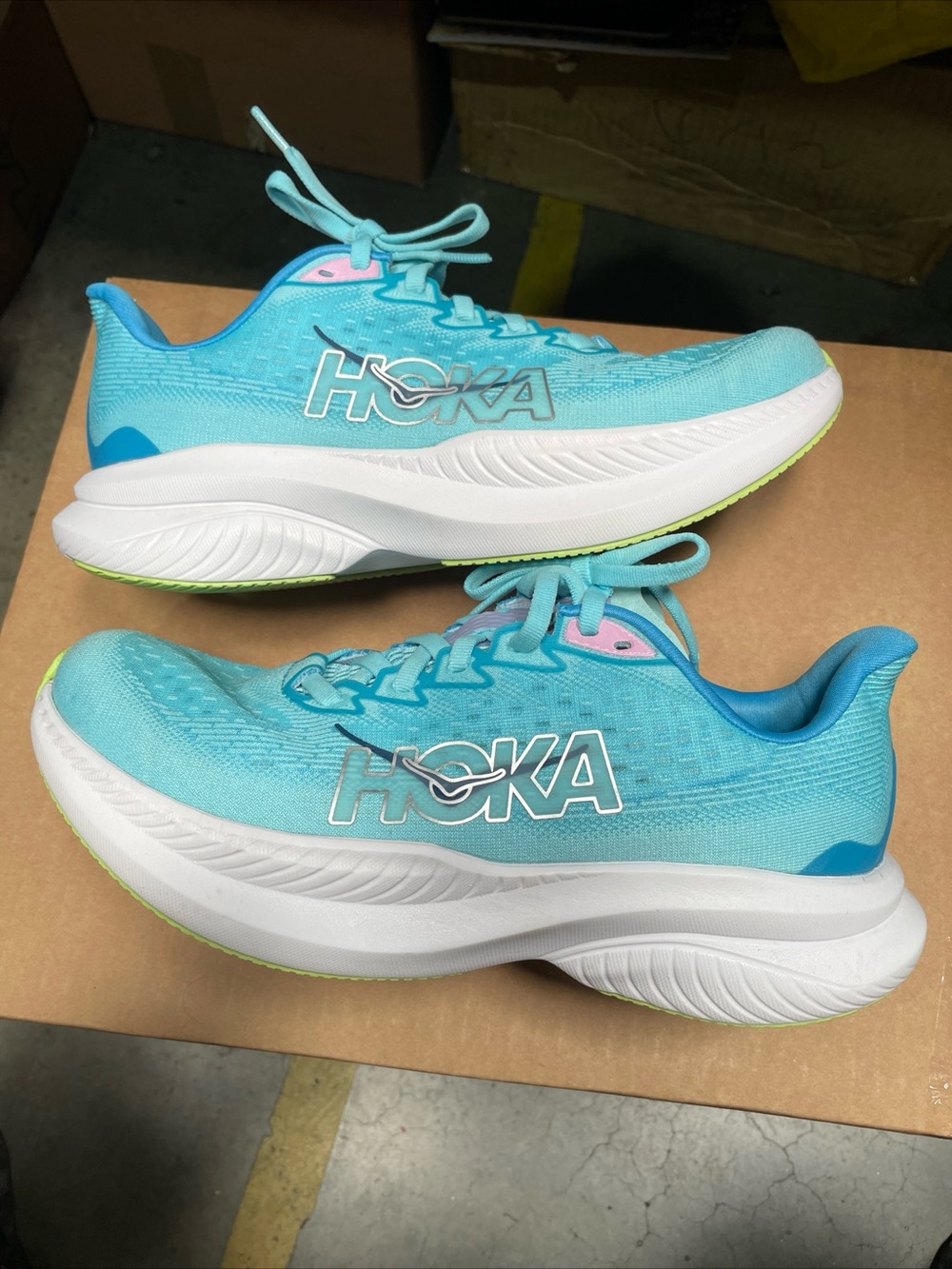 Hoka One One Mach 6 Blue Running Shoes 1147810 CSSW Women’s SZ 8B